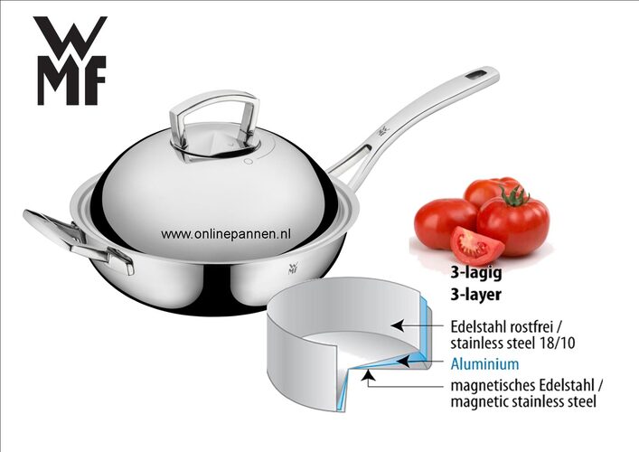 WMF Multiply wok met deksel 32 cm • Roestvrijstaal • de Bijenkorf WMF Multiply wok met deksel 32 cm • Roestvrijstaal • de Bijenkorf